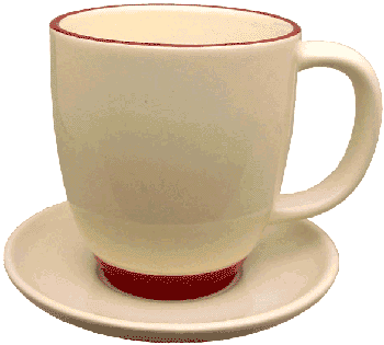 3476-07-43c Almond/Burgundy Bistro Mug